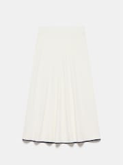 Mint Velvet White Contrast Hem Skirt - Image 6 of 7