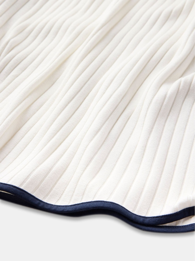 Mint Velvet White Contrast Hem Skirt - Image 7 of 7