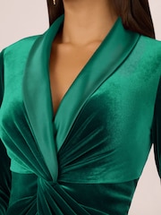 Adrianna Papell Velvet Tuxedo Dress - Image 2 of 7