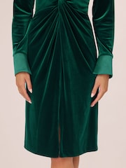 Adrianna Papell Velvet Tuxedo Dress - Image 3 of 7