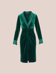 Adrianna Papell Velvet Tuxedo Dress - Image 6 of 7