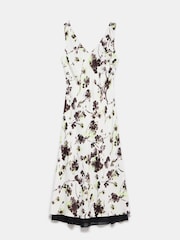 Mint Velvet Green Floral Print Slip Midi Dress - Image 3 of 4