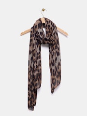Mint Velvet Cream Leopard Print Scarf - Image 3 of 4