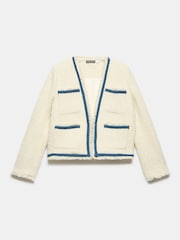 Mint Velvet Cream Wool Boucle Jacket - Image 3 of 4