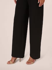 Negro - Adrianna Papell Knit Crepe Tie Front Jumpsuit - Imagen 4 de 7