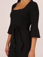 Negro - Adrianna Papell Knit Crepe Tie Front Jumpsuit - Imagen 5 de 7