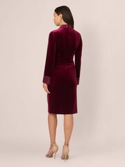 Adrianna Papell Velvet Tuxedo Dress - Image 2 of 7