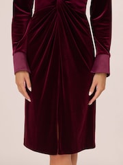 Adrianna Papell Velvet Tuxedo Dress - Image 6 of 7
