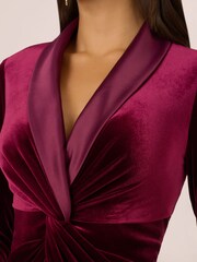 Adrianna Papell Velvet Tuxedo Dress - Image 7 of 7