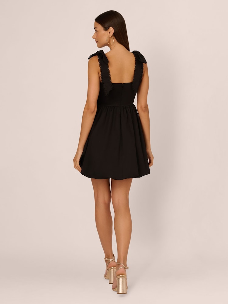 Adrianna Papell Bubble-Kleid mit Schulterbindung, 100% Baumwolle, Schwarz - Bild 2 von 6