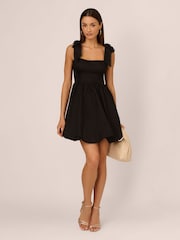Adrianna Papell Bubble-Kleid mit Schulterbindung, 100% Baumwolle, Schwarz - Bild 4 von 6