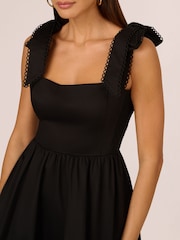 Adrianna Papell Bubble-Kleid mit Schulterbindung, 100% Baumwolle, Schwarz - Bild 5 von 6