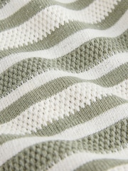 Baker by Ted Baker Green Stripe Textured Shirt And Shorts Set - Image 7 of 10