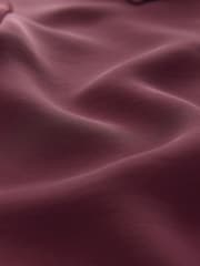 Burgundy Red Crepe Short Sleeve Polo Shirt - Image 6 of 8