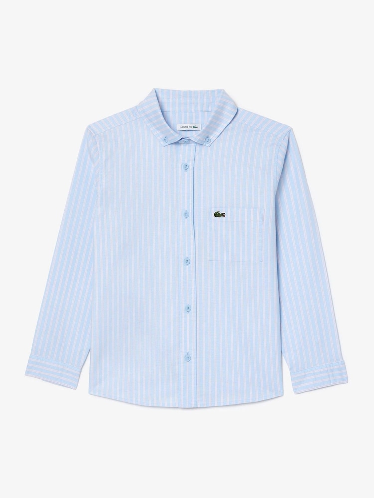 Lacoste Contrast Stripe Oxford Cotton Shirt - Image 1 of 3