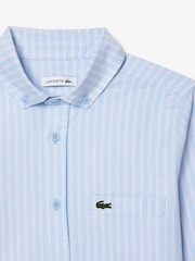 Lacoste Contrast Stripe Oxford Cotton Shirt - Image 2 of 3