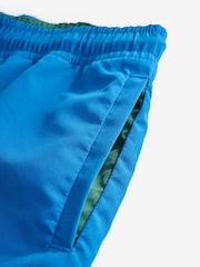 Синий - Черно-белые пляжные шорты из быстросохнуть Lacoste - Изображение 5 из 9