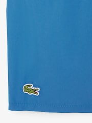 Синий - Черно-белые пляжные шорты из быстросохнуть Lacoste - Изображение 7 из 9