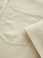Neutral Crepe Short Sleeve Polo Shirt - Image 7 of 7