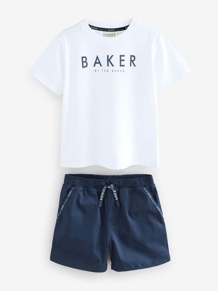 Baker by Ted Baker Blue Shirt, T-Shirt and Shorts Set - Image 11 of 13