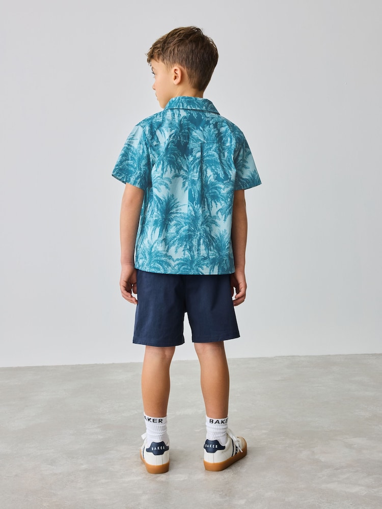 Baker by Ted Baker Blue Shirt, T-Shirt and Shorts Set - Image 3 of 13