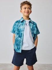 Baker by Ted Baker Blue Shirt, T-Shirt and Shorts Set - Image 4 of 13