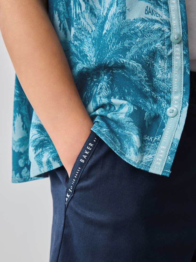 Baker by Ted Baker Blue Shirt, T-Shirt and Shorts Set - Image 7 of 13