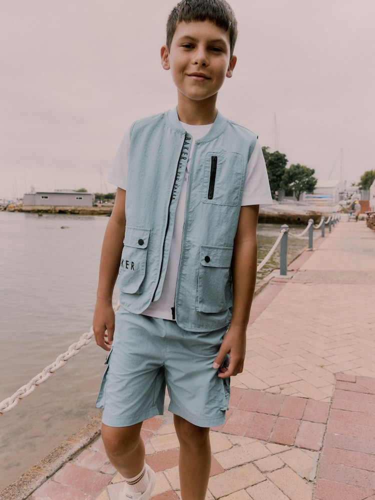 Baker by Ted Baker Gilet T-Shirt and Shorts 3 Piece Set - Image 1 of 16