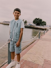 Baker by Ted Baker Gilet T-Shirt and Shorts 3 Piece Set - Image 2 of 16