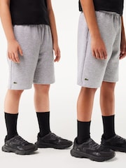 Gris - Pantalones cortos de felpa de algodón cepillado de Lacoste - Imagen 6 de 13