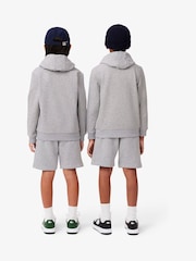 Gris - Pantalones cortos de felpa de algodón cepillado de Lacoste - Imagen 8 de 13