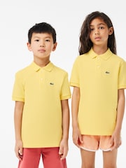 Желтый - поло для детей Lacoste Classic - Image 4 of 11