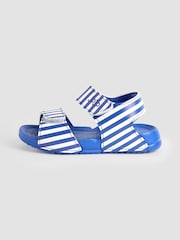 JoJo Maman Bébé Blue Double Strap Summer Sandals - Image 1 of 3