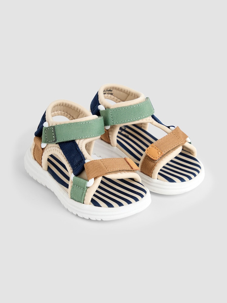 JoJo Maman Bébé Stone Adjustable Strap Sandals - Image 1 of 4