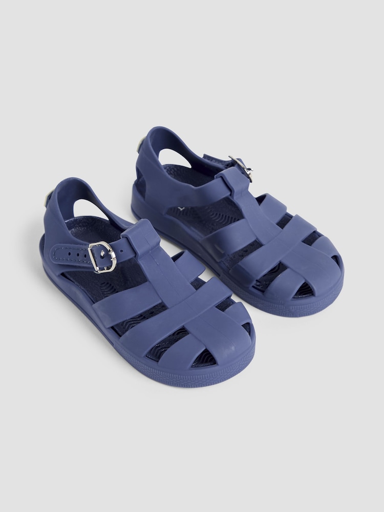 JoJo Maman Bébé Navy Jelly Sandals - Image 1 of 4
