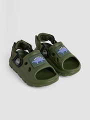 JoJo Maman Bébé Khaki Slip-On Sandals - Image 1 of 4