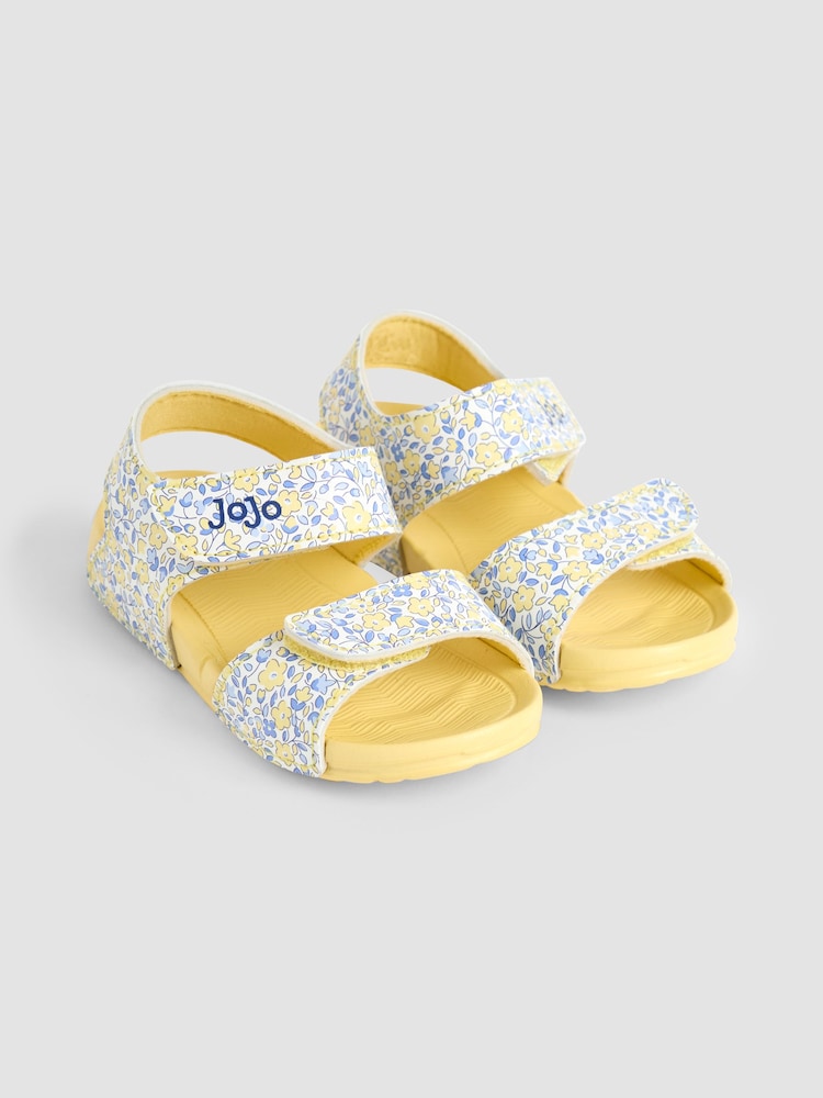 JoJo Maman Bébé Yellow Double Strap Summer Sandals - Image 1 of 4