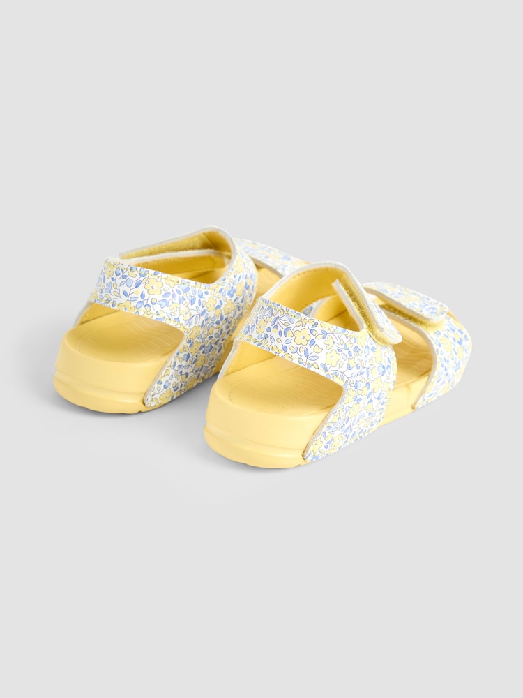 JoJo Maman Bébé Yellow Double Strap Summer Sandals - Image 2 of 4