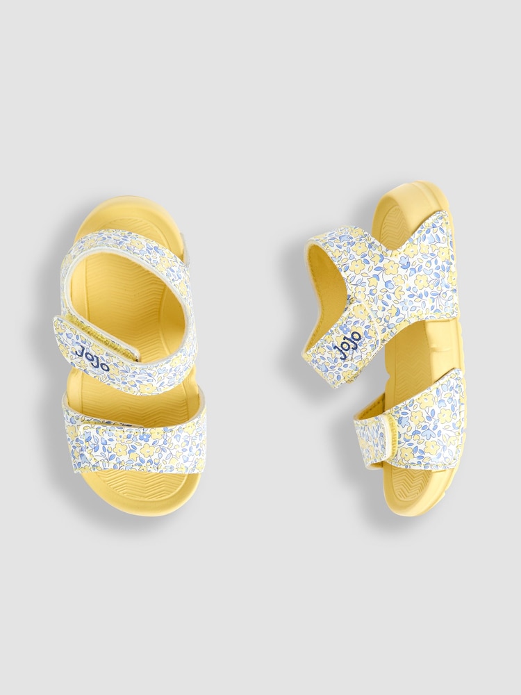 JoJo Maman Bébé Yellow Double Strap Summer Sandals - Image 3 of 4