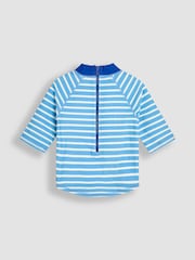 JoJo Maman Bébé Blue Appliqué Sun Protection Rash Vest - Image 2 of 3