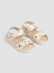 JoJo Maman Bébé Stone Double Strap Summer Sandals - Image 1 of 4