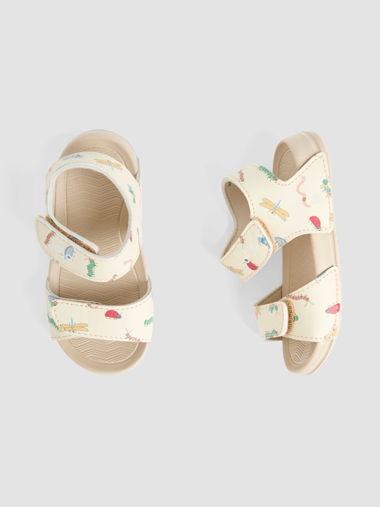JoJo Maman Bébé Stone Double Strap Summer Sandals - Image 3 of 4