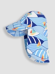 JoJo Maman Bébé Blue Sun Protection Hat - Image 1 of 4