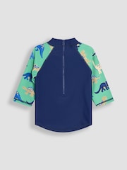JoJo Maman Bébé Navy Appliqué Sun Protection Rash Vest - Image 2 of 3