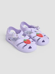 JoJo Maman Bébé Lilac 3D Jelly Sandals - Image 1 of 4