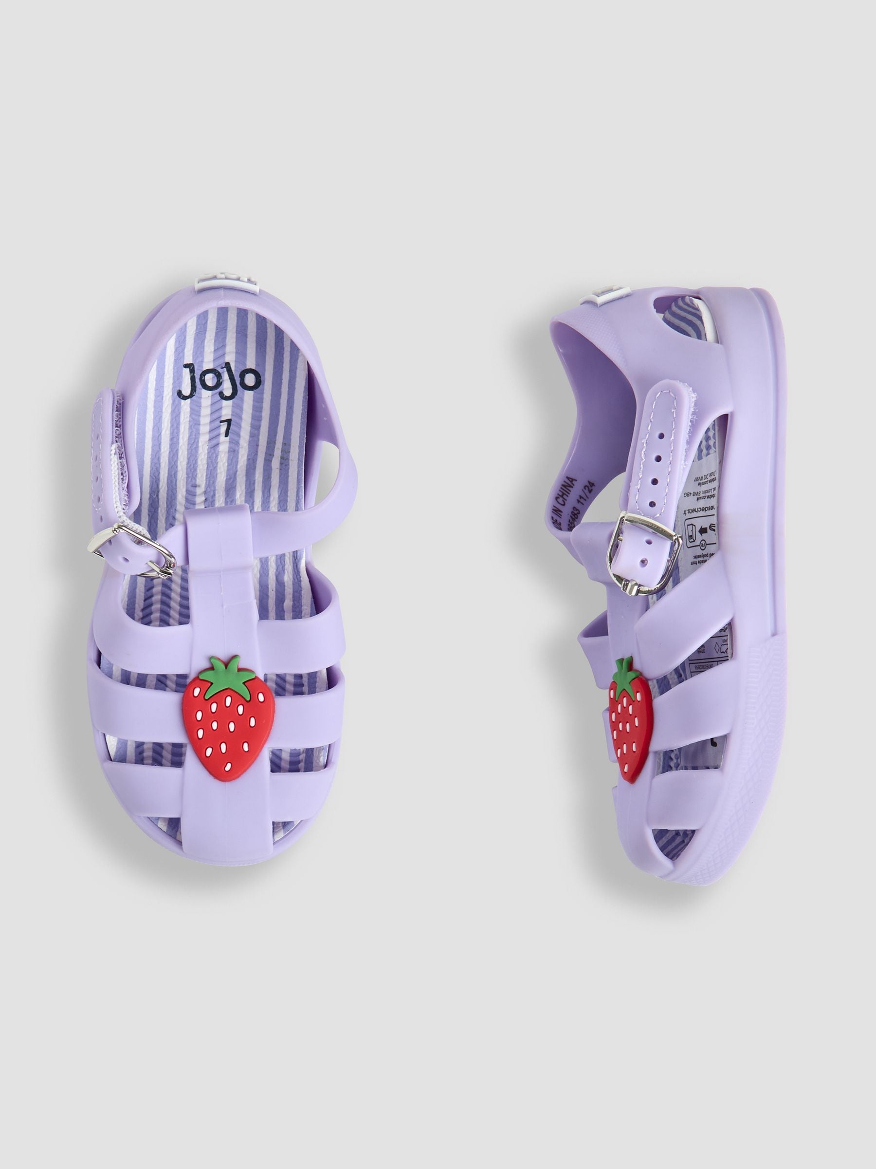 Buy JoJo Maman Bébé Lilac Strawberry Jelly Sandals from Next USA