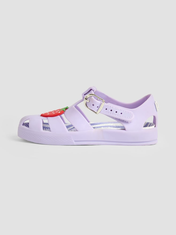 JoJo Maman Bébé Lilac 3D Jelly Sandals - Image 4 of 4