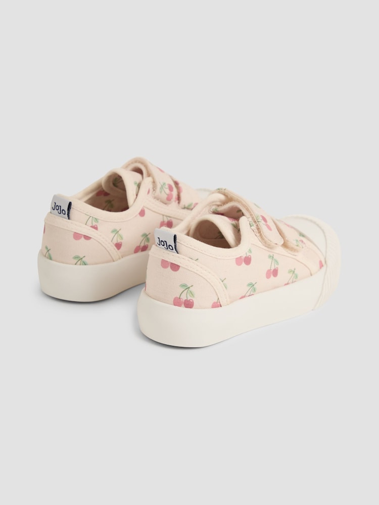 JoJo Maman Bébé Stone Double Strap Canvas Pumps - Image 2 of 4