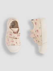 JoJo Maman Bébé Stone Double Strap Canvas Pumps - Image 3 of 4