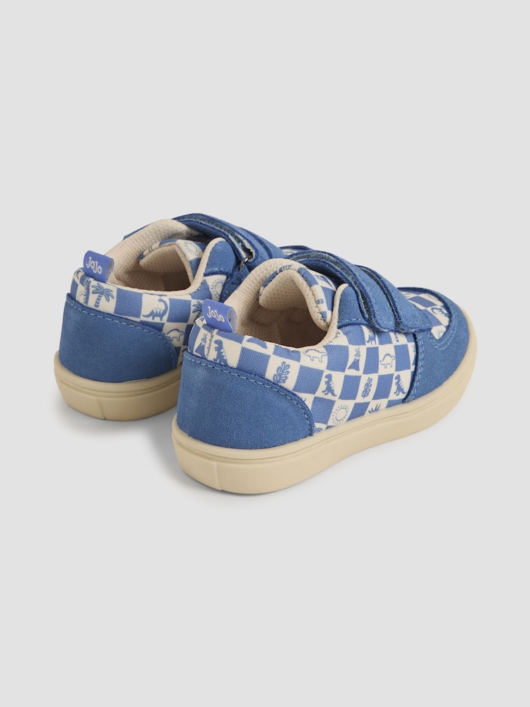 JoJo Maman Bébé Blue Colourblock Riptape Trainer - Image 2 of 4